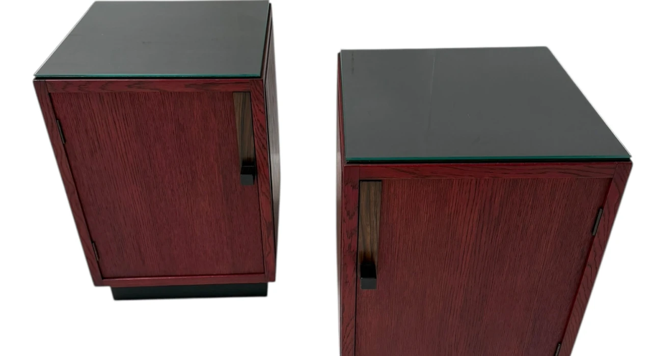 Two Art Deco Modernist Nightstands by A.H. Jansen for L.O.V. Oosterbeek, 1920s